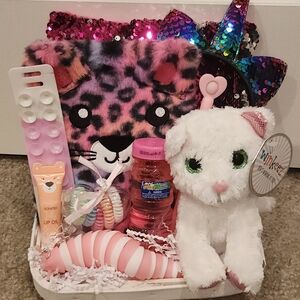 Colorful Kids Gift Set with Plush Toy and Accessories